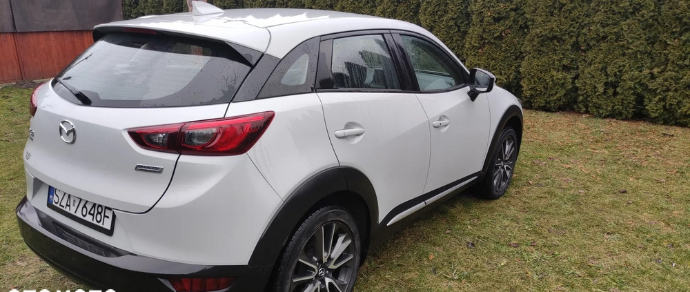 Mazda CX-3 cena 65900 przebieg: 125800, rok produkcji 2016 z Poręba małe 79